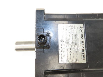 Okuma BL-MC150E-20SB AC Servo Motor 3kW 2000 RPM 8P 133V 3PH