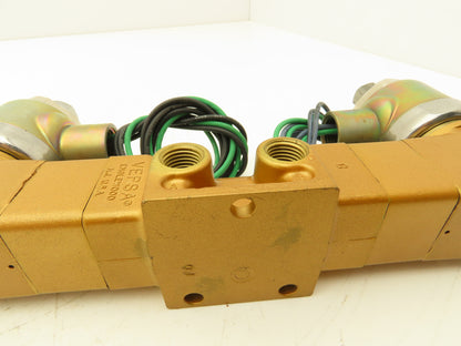 Versa VXX-4324-H-XX-10-A120 Pneumatic Solenoid Valve 4-Way 3-Pos 1/4"npt 120VAC