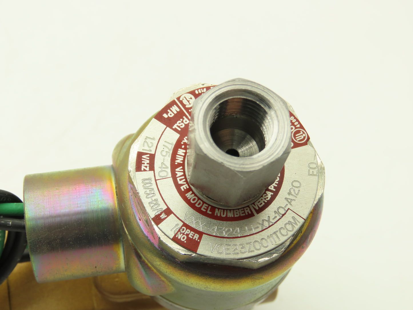 Versa VXX-4324-H-XX-10-A120 Pneumatic Solenoid Valve 4-Way 3-Pos 1/4"npt 120VAC