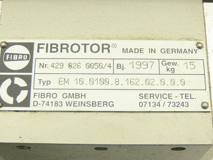 Fibro Fibrotor EM 10.0100.8.162.02.0.0.0 Rotary Index Table 100mm Dia 230/400V