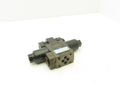Yuken DSG-01-3C4-D24-70 Directional Solenoid Valve 3 Pos 4 Way 24VDC W/Manifold