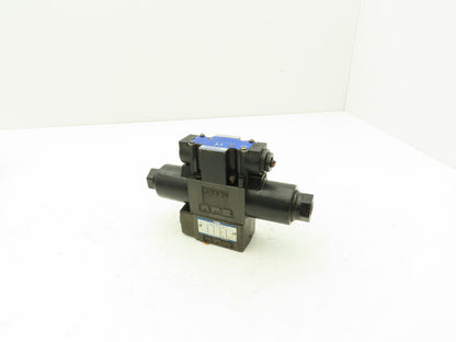 Yuken DSG-01-3C4-D24-70 Directional Solenoid Valve 3 Pos 4 Way 24VDC W/Manifold