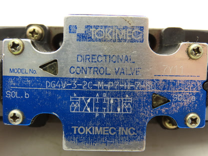 Tokimec Vickers DG4V-3-2C-M-P7-H-7-50 Hydraulic Directional Solenoid Valve 24V