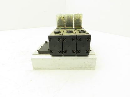 CKD 4KA310-LS-A Pneumatic Solenoid Valve Manifold Assembly 24VDC 3/8" NPT