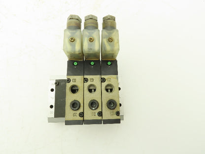 CKD 4KA310-LS-A Pneumatic Solenoid Valve Manifold Assembly 24VDC 3/8" NPT