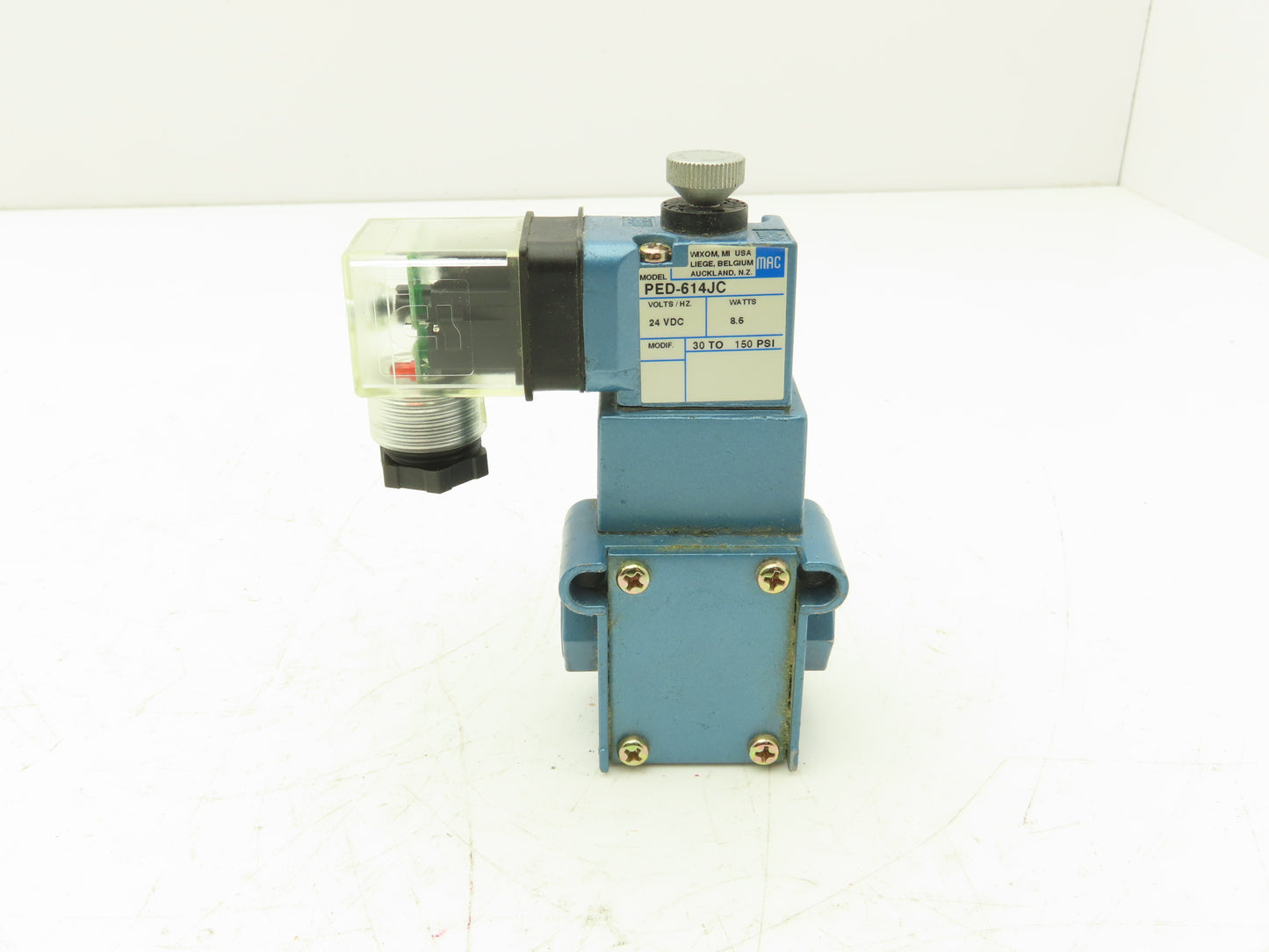 MAC 55B-22-PE-614JC Solenoid Valve 3/8" NPT 24VDC Coil 30-150PSI