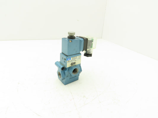 MAC 55B-22-PE-614JC Solenoid Valve 3/8" NPT 24VDC Coil 30-150PSI