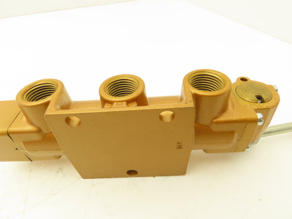 Versa TUH-4509-89 Hydraulic Manual Hand Lever Valve Brass 500 psi 1/2" NPT 4/3