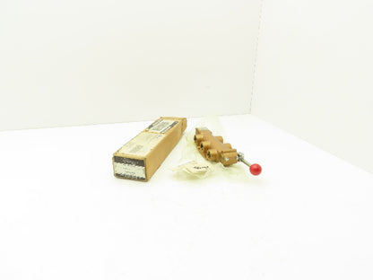 Versa TUH-4509-89 Hydraulic Manual Hand Lever Valve Brass 500 psi 1/2" NPT 4/3