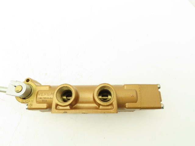 Versa TUH-4509-89 Hydraulic Manual Hand Lever Valve Brass 500 psi 1/2" NPT 4/3