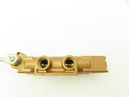 Versa TUH-4509-89 Hydraulic Manual Hand Lever Valve Brass 500 psi 1/2" NPT 4/3