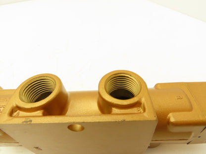 Versa TUH-4509-89 Hydraulic Manual Hand Lever Valve Brass 500 psi 1/2" NPT 4/3