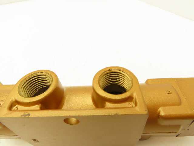 Versa TUH-4509-89 Hydraulic Manual Hand Lever Valve Brass 500 psi 1/2" NPT 4/3