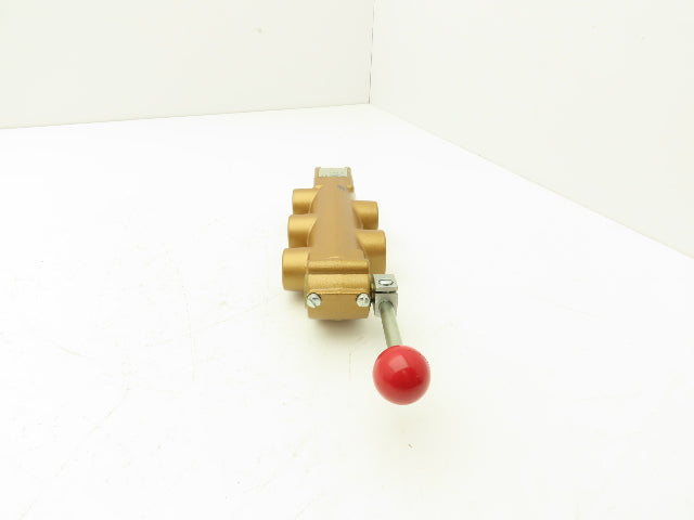 Versa TUH-4509-89 Hydraulic Manual Hand Lever Valve Brass 500 psi 1/2" NPT 4/3