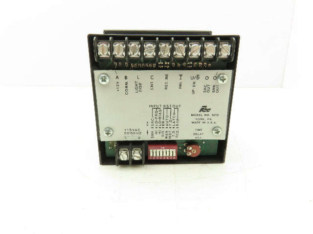Red Lion SCD00600 Digital Counter Preset 115VAC 1/4 DIN 6 Character