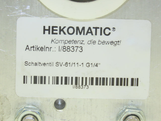 Hekomatic SV-61/11-1 Pneumatic Customizable Air Selector Switch Lever Activated