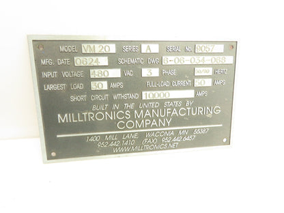 Milltronics VM20 A CNC Machine Spindle Assembly