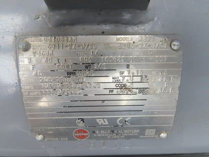 Emerson Electric DJ40S1AM AC Pump Motor 40Hp 3525 RPM 230/460V 3Ph 286JM