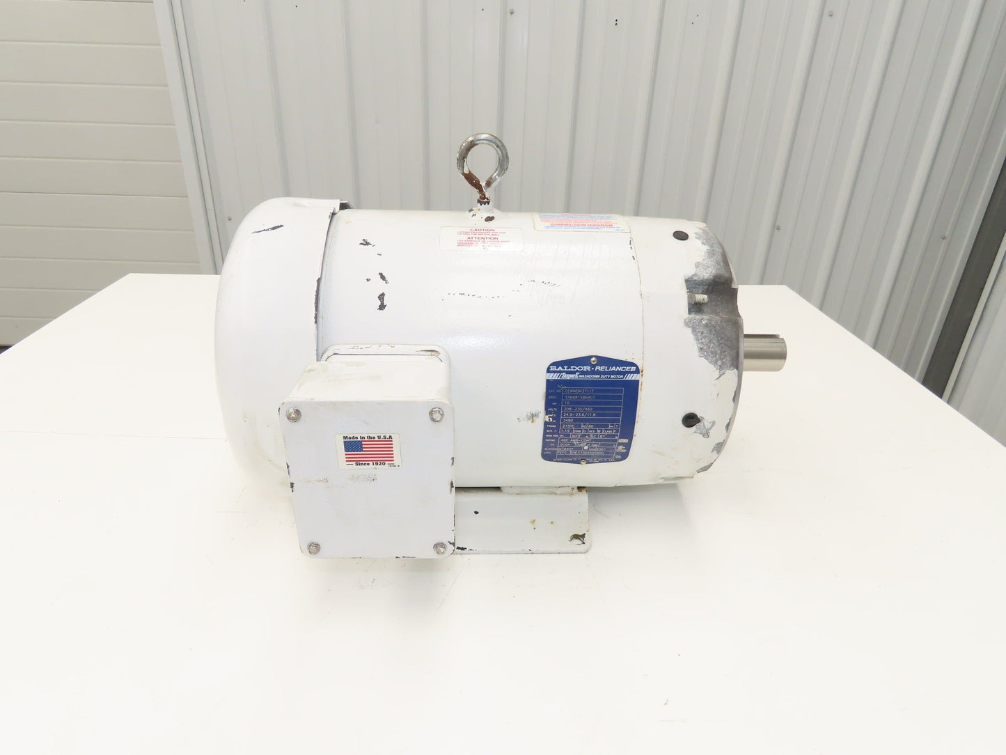 Baldor CEWWDM3711T AC Motor 10Hp 3490rpm 230/460V 3Ph 215TC Foot Mount Washdown