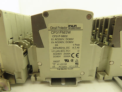 Fuji Electric Circuit Breakers AC/DC | 2/3/5/7A | 1-Pole | Lot of 47