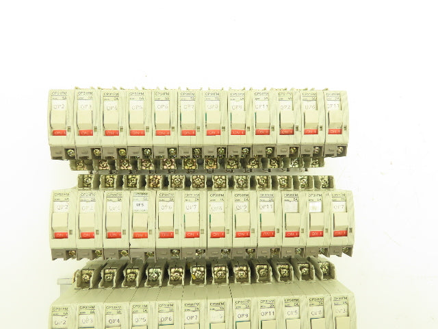 Fuji Electric Circuit Breakers AC/DC | 2/3/5/7A | 1-Pole | Lot of 47