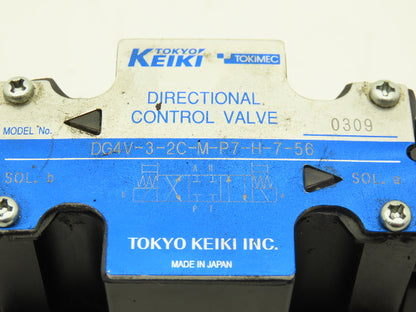 Tokimec DG4V-3-2C-M-P7-H-7-56 Hydraulic Directional Solenoid Valve 24VDC