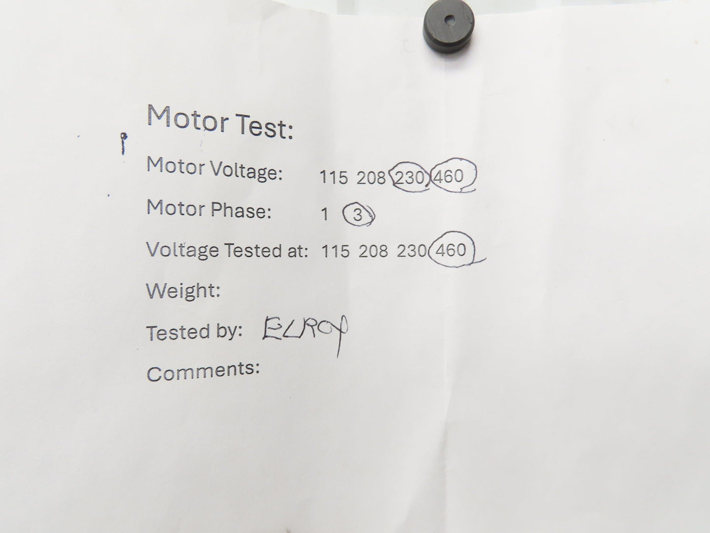 Delco B7113-S1 AC Motor 1Hp 1750rpm 230/460V 3PH 182 Foot Mount No Cover