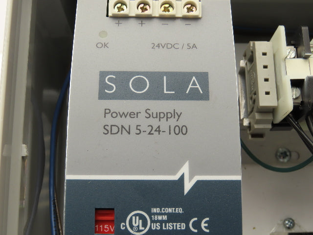 Hytrol 033.3016 Conveyor Electrical Enclosure Power Supply Unit 24VDC 5A 8x8x6"