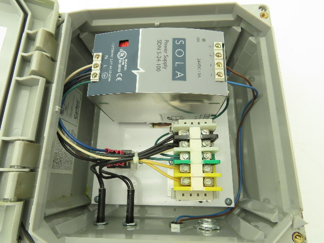 Hytrol 033.3016 Conveyor Electrical Enclosure Power Supply Unit 24VDC 5A 8x8x6"