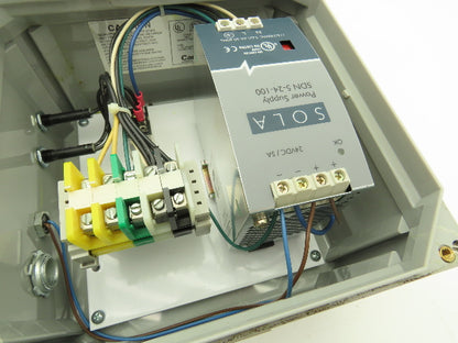 Hytrol 033.3016 Conveyor Electrical Enclosure Power Supply Unit 24VDC 5A 8x8x6"