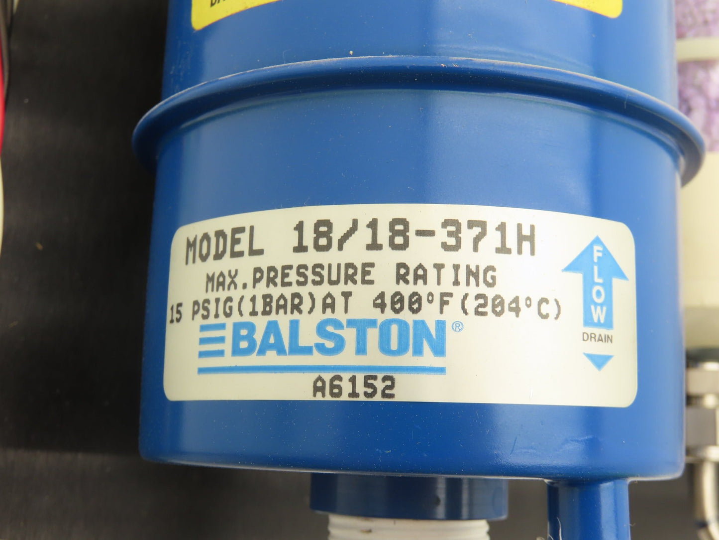 Laser Machining 18/18-371H Pneumatic Air Filtration/Purification System Watlow