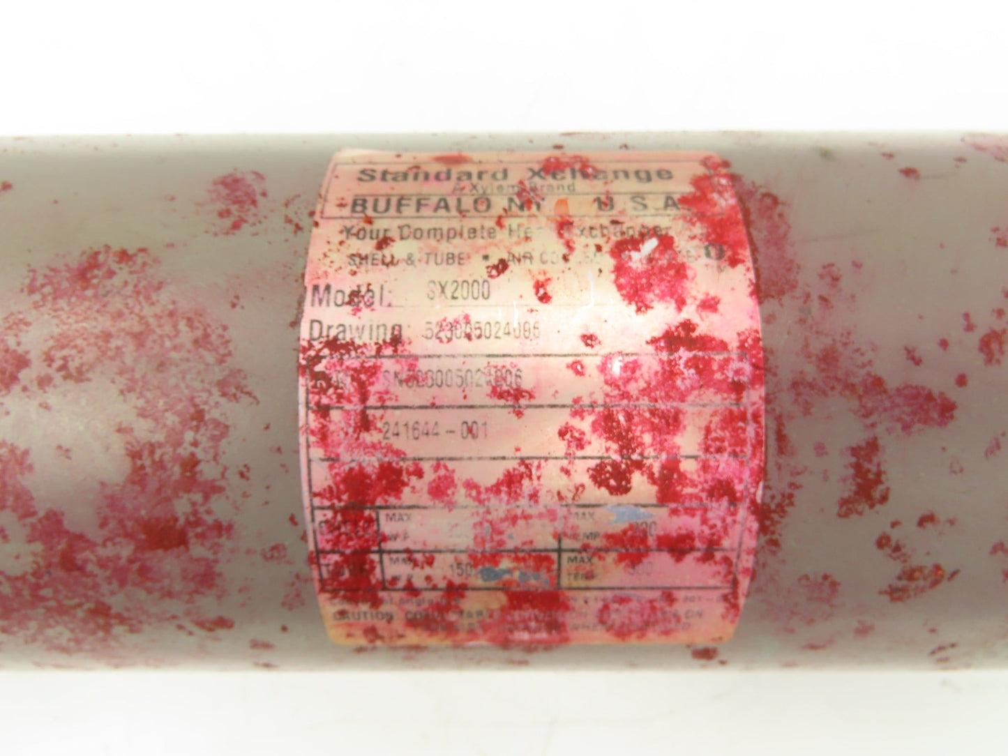 Xylem SX2000 4-Pass Heat Exchanger Brass Shell 300psi