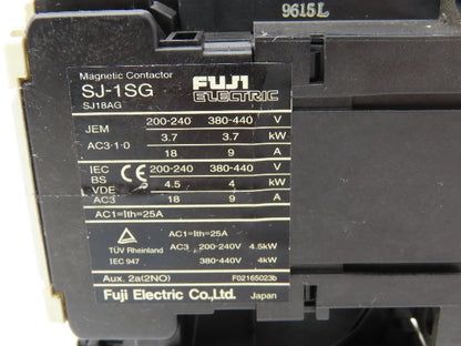 Fuji Electric SJ-1SG | TR-5-1N Motor Starter 7.5Hp 480V Heater 7-11A Lot of 5