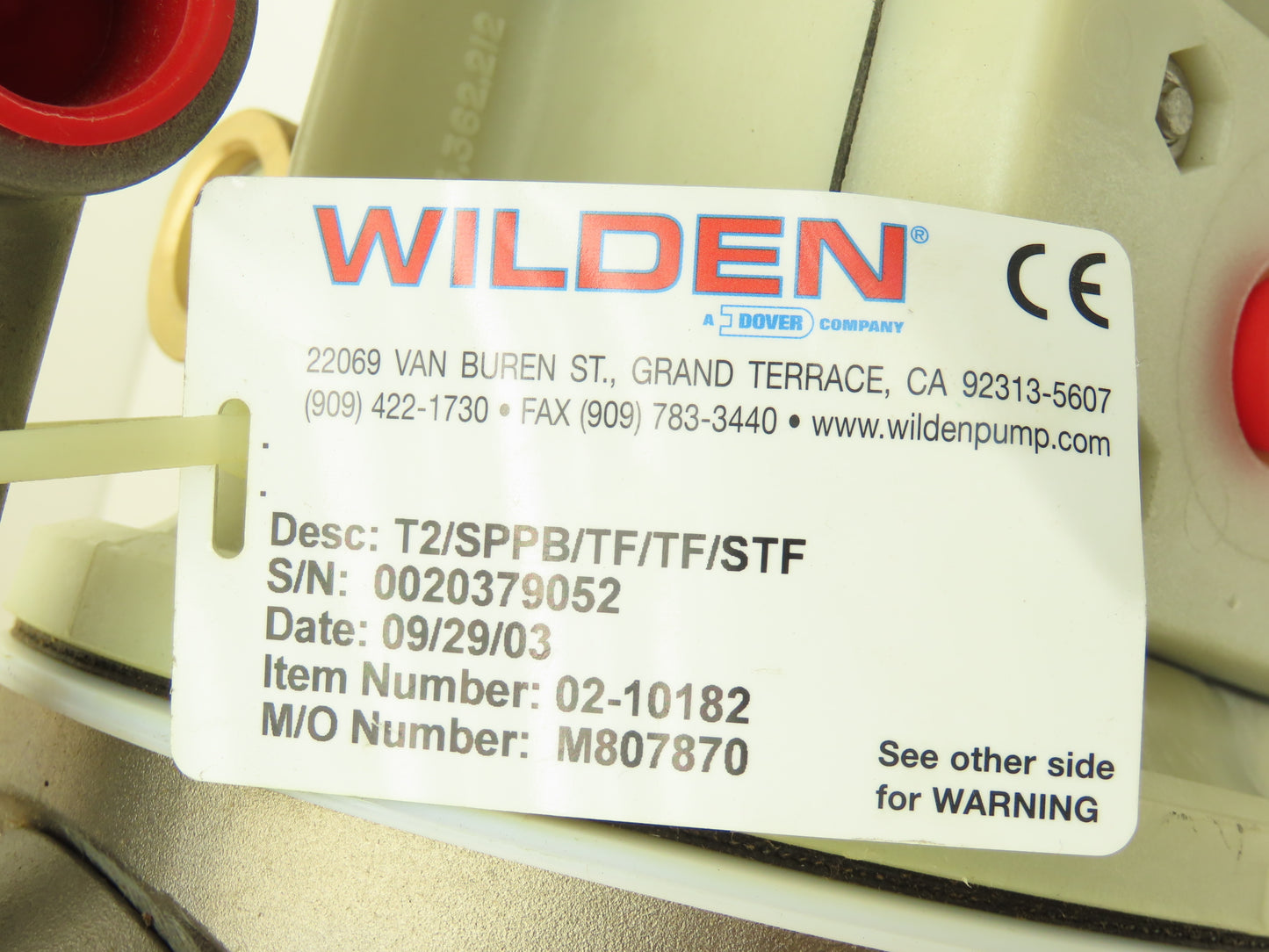 Wilden T2/SPPB/TF/TF/STF Pro-Flo 1" Air Operated Diaphragm Pump Stainless