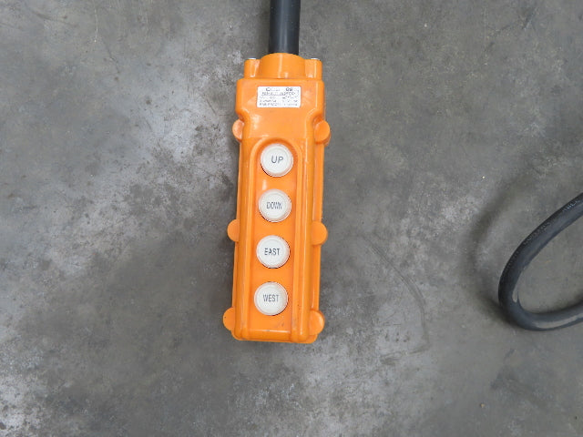 CM Lodestar L 1 Ton Electric Chain Hoist 16 FPM 15' Lift 120 Volt Power Trolley