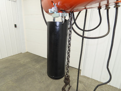 CM Lodestar L 1 Ton Electric Chain Hoist 16 FPM 15' Lift 120 Volt Power Trolley