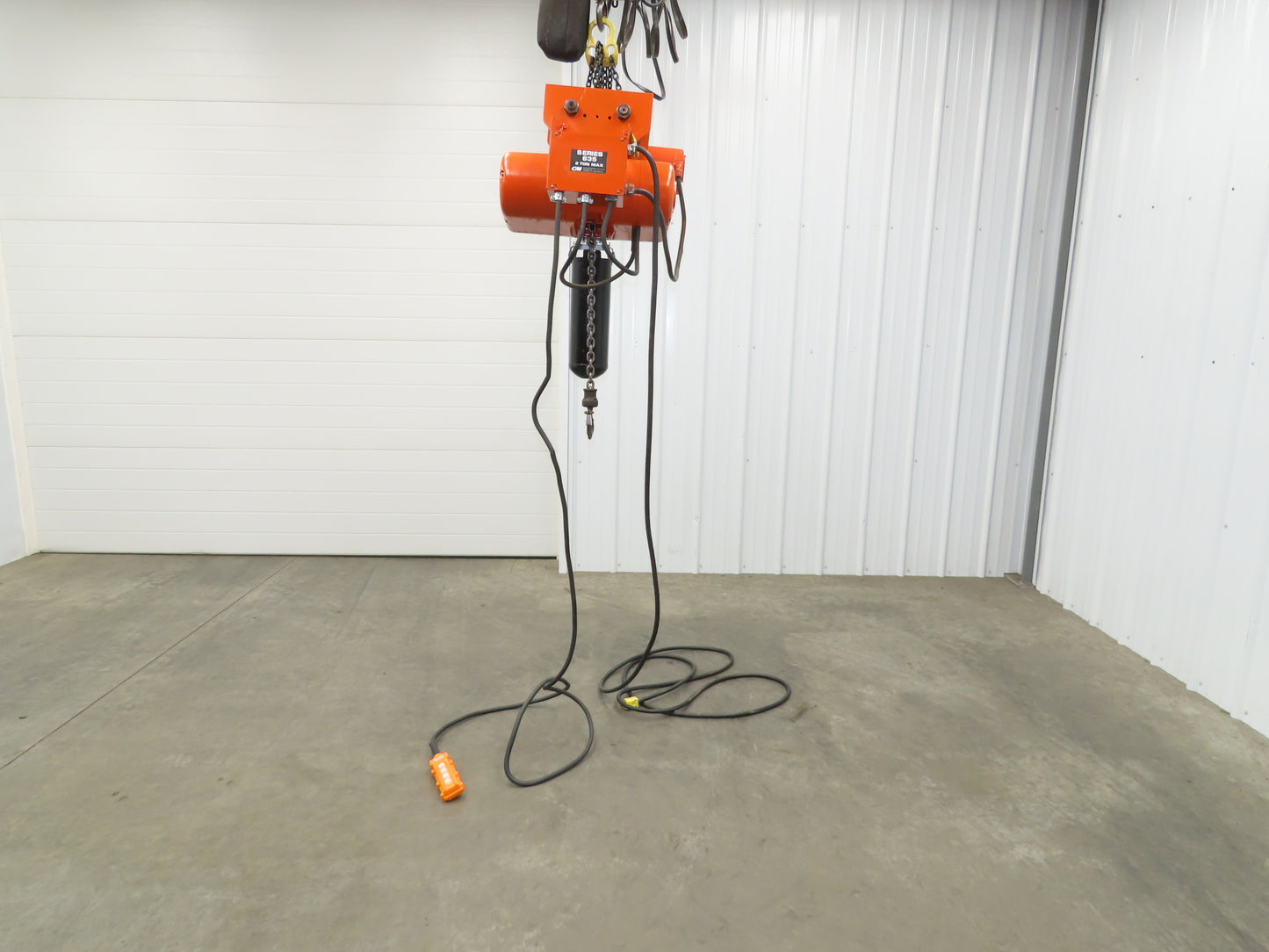 CM Lodestar L 1 Ton Electric Chain Hoist 16 FPM 15' Lift 120 Volt Power Trolley