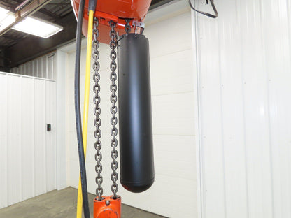 CM Lodestar RR 2 To Electric Chain Hoist 16 FPM 20' Lift 230/460 V 16' Pendant
