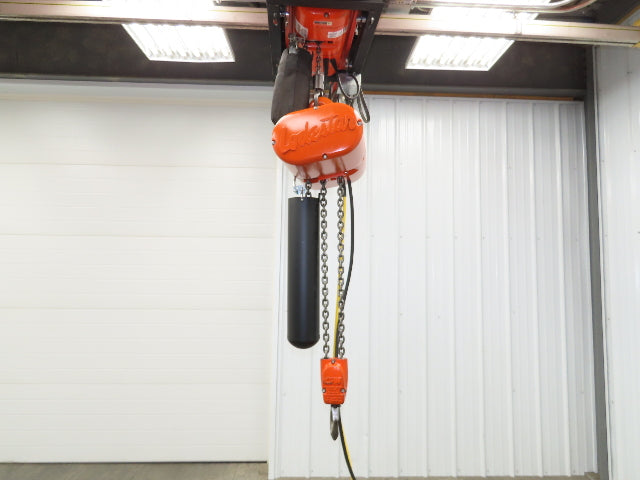 CM Lodestar RR 2 To Electric Chain Hoist 16 FPM 20' Lift 230/460 V 16' Pendant