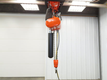 CM Lodestar RR 2 To Electric Chain Hoist 16 FPM 20' Lift 230/460 V 16' Pendant