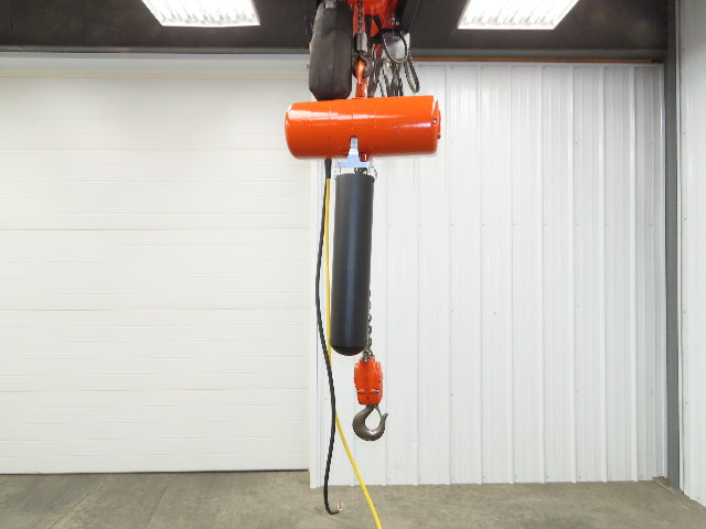 CM Lodestar RR 2 To Electric Chain Hoist 16 FPM 20' Lift 230/460 V 16' Pendant