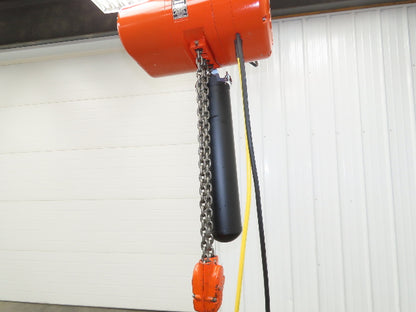 CM Lodestar RR 2 To Electric Chain Hoist 16 FPM 20' Lift 230/460 V 16' Pendant