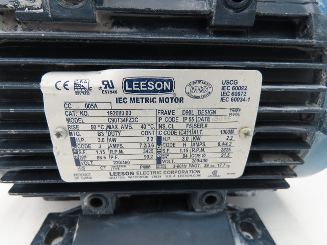 C90T34FZ2C AC Motor 3Hp 3425rpm 230/460V 3PH D90L IP55