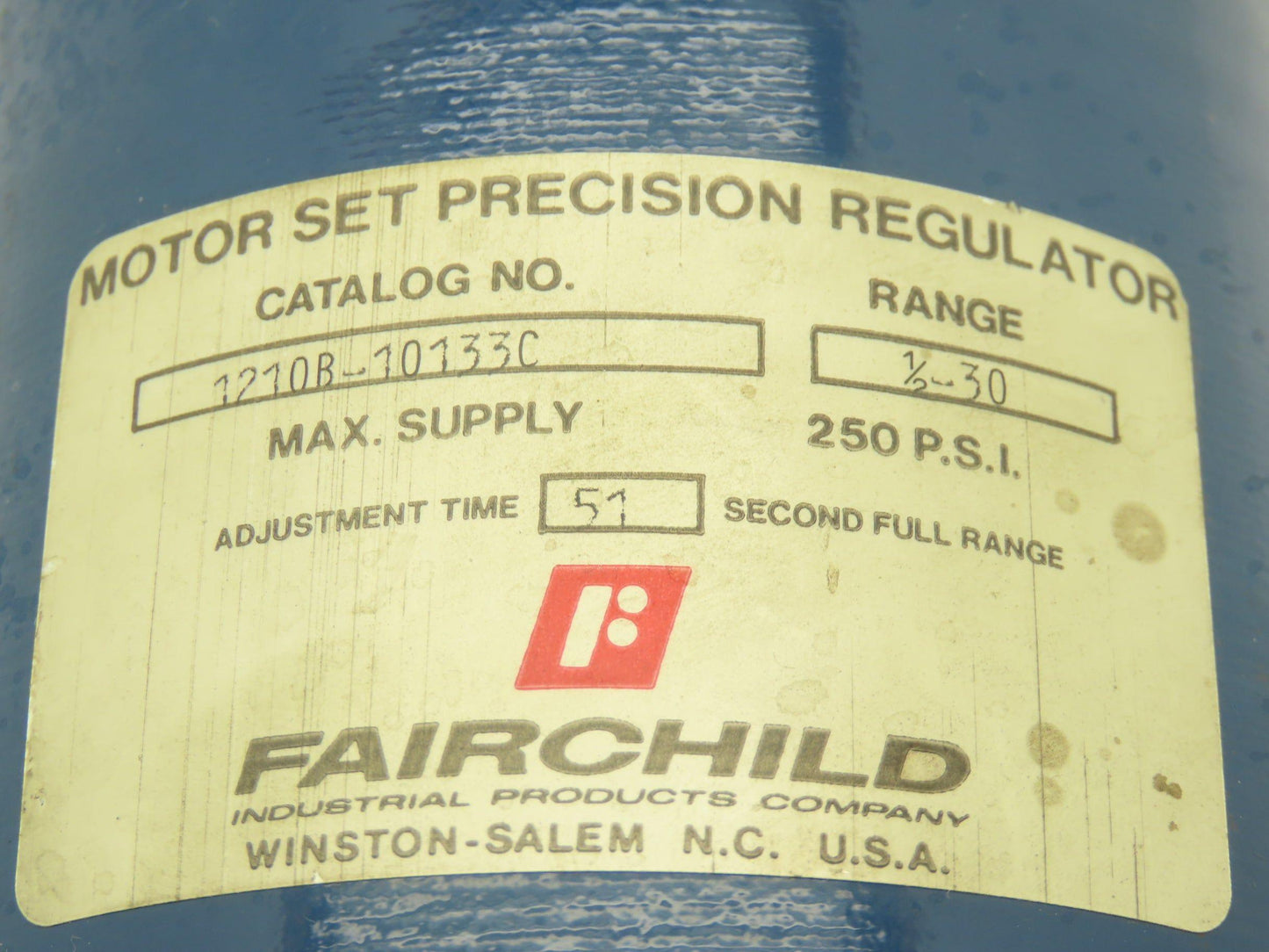 Fairchild 1210B-10133C Motorized Pneumatic Air Regulator 3/8"npt