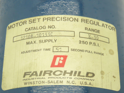 Fairchild 1210B-10133C Motorized Pneumatic Air Regulator 3/8"npt
