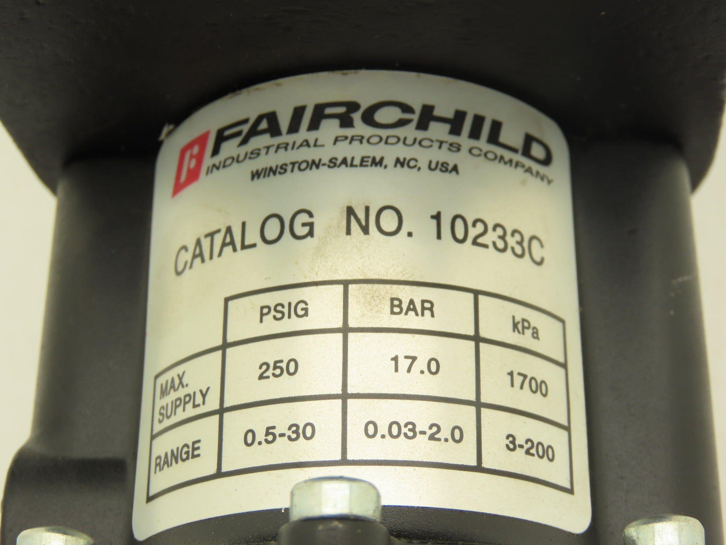 Fairchild 1210B-10133C Motorized Pneumatic Air Regulator 3/8"npt