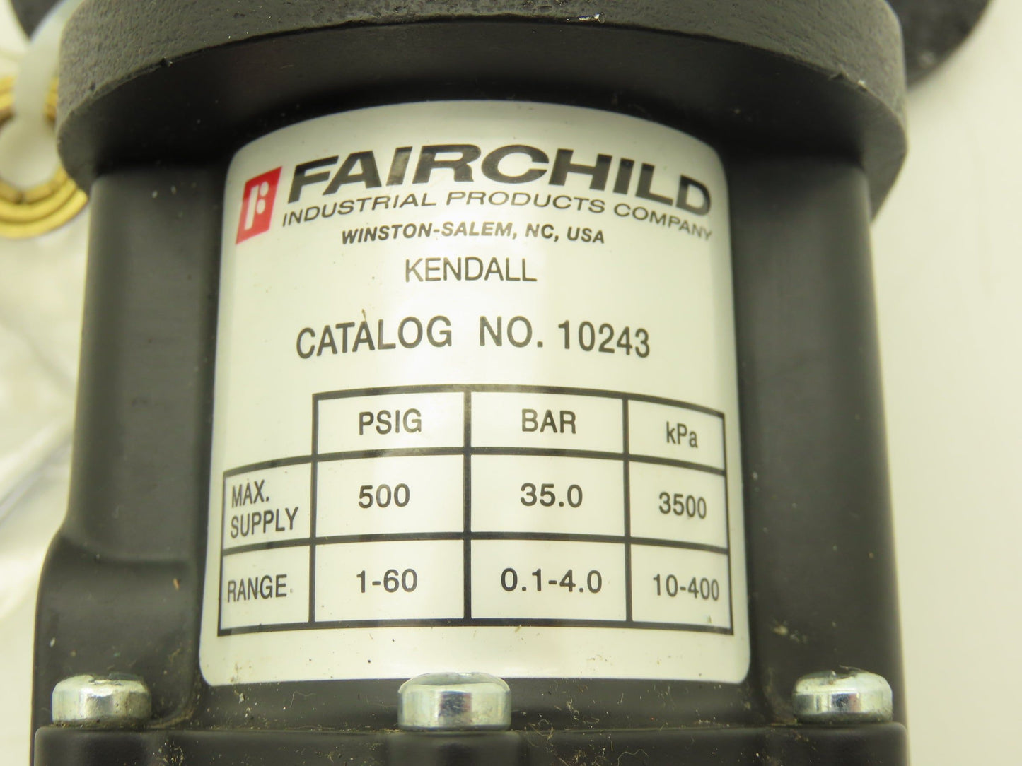Fairchild 1210B-10143C Motorized Pneumatic Air Regulator 3/8"npt