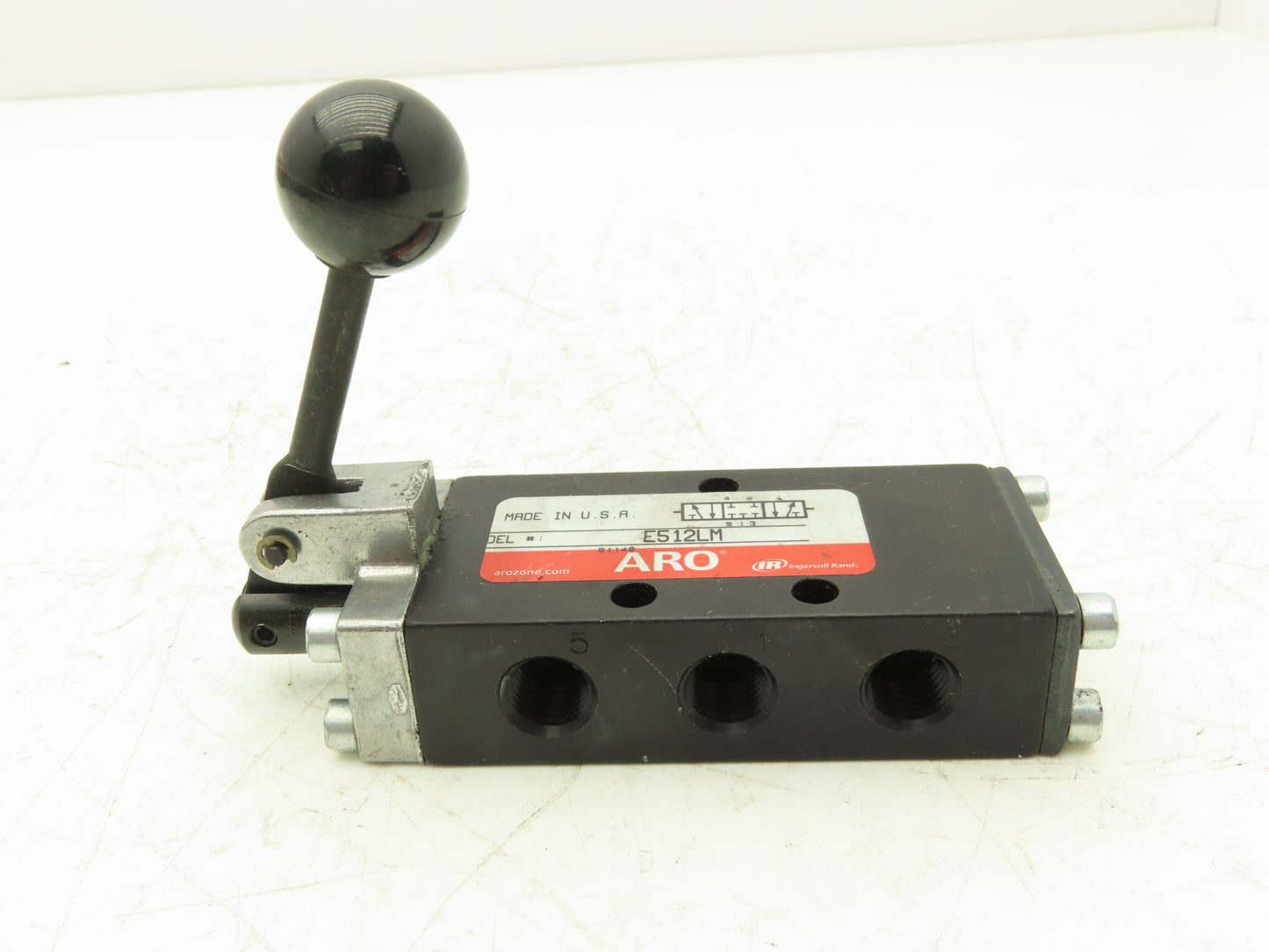 ARO E512LM 5/3-Position Maintain Hand Manual Control Pneumatic Air Valve 1/4"NPT