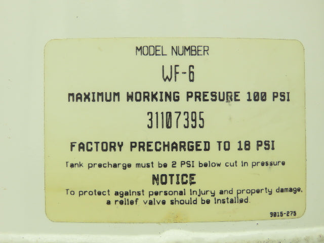 Harvard WF-6 Wel-Flo PrePressurized Water System Tank Lot of 4