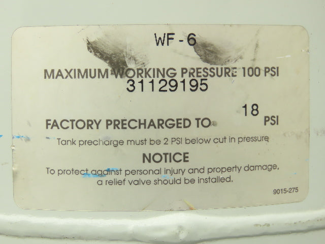 Harvard WF-6 Wel-Flo PrePressurized Water System Tank Lot of 4